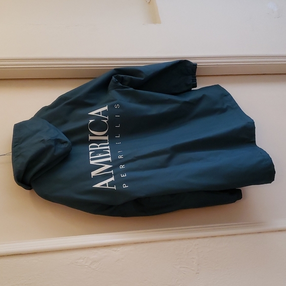 Vintage Perry Ellis America Green Jacket With Hood Size M - Picture 7 of 10